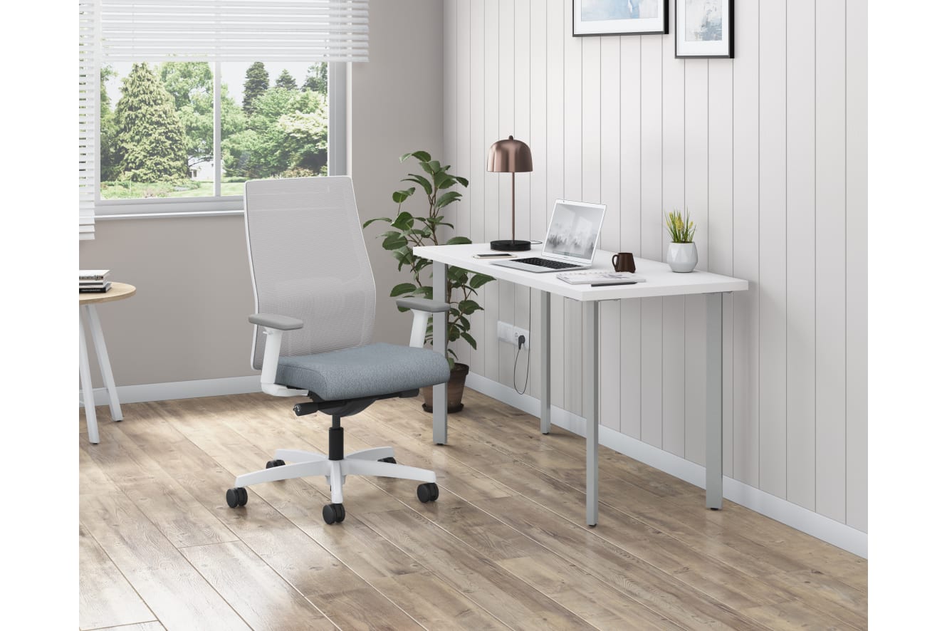Ignition mesh task chair with Coze desk in home office