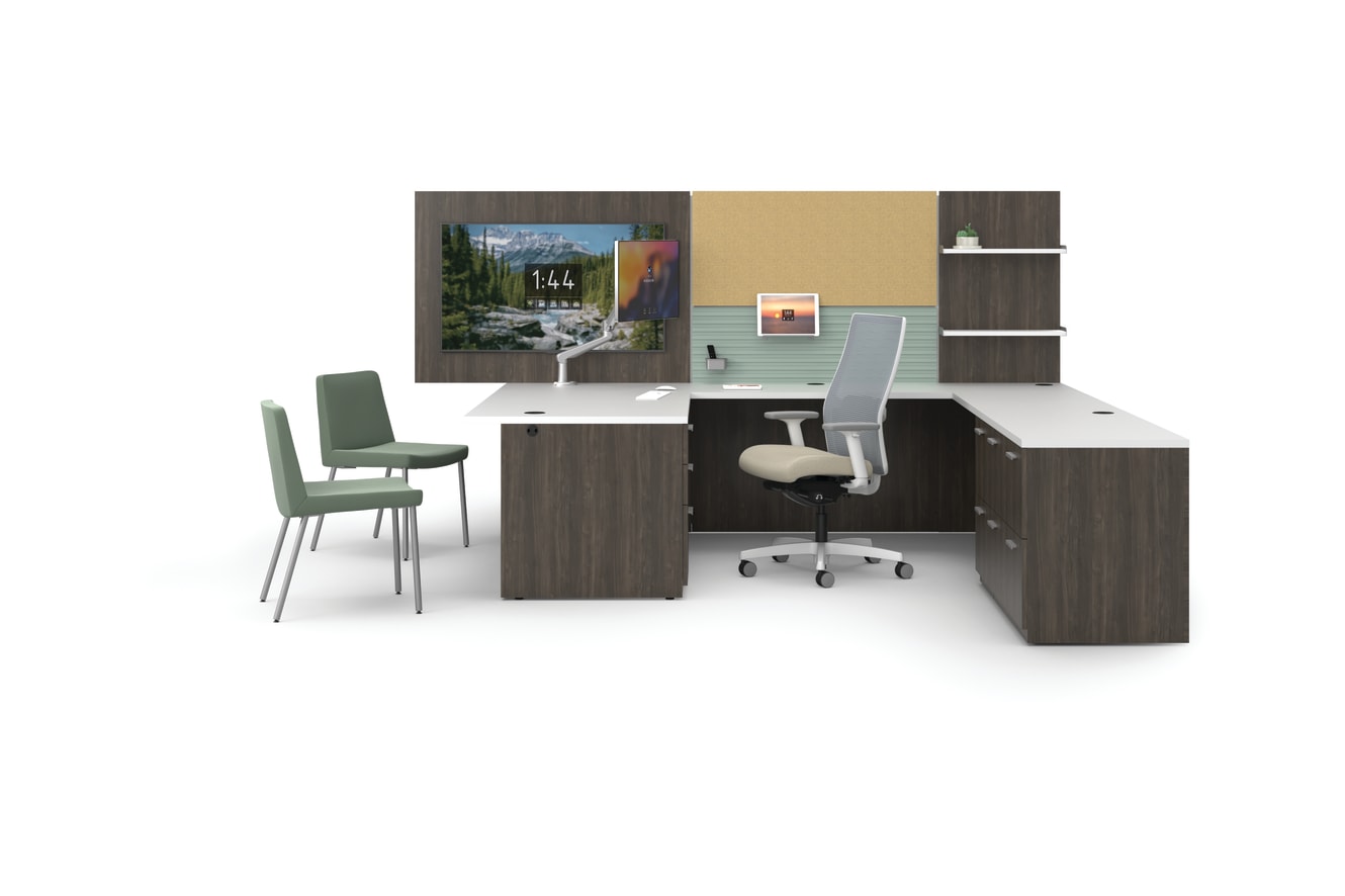 Concinnity private office with Workwall tiles and Ignition and Flock seating