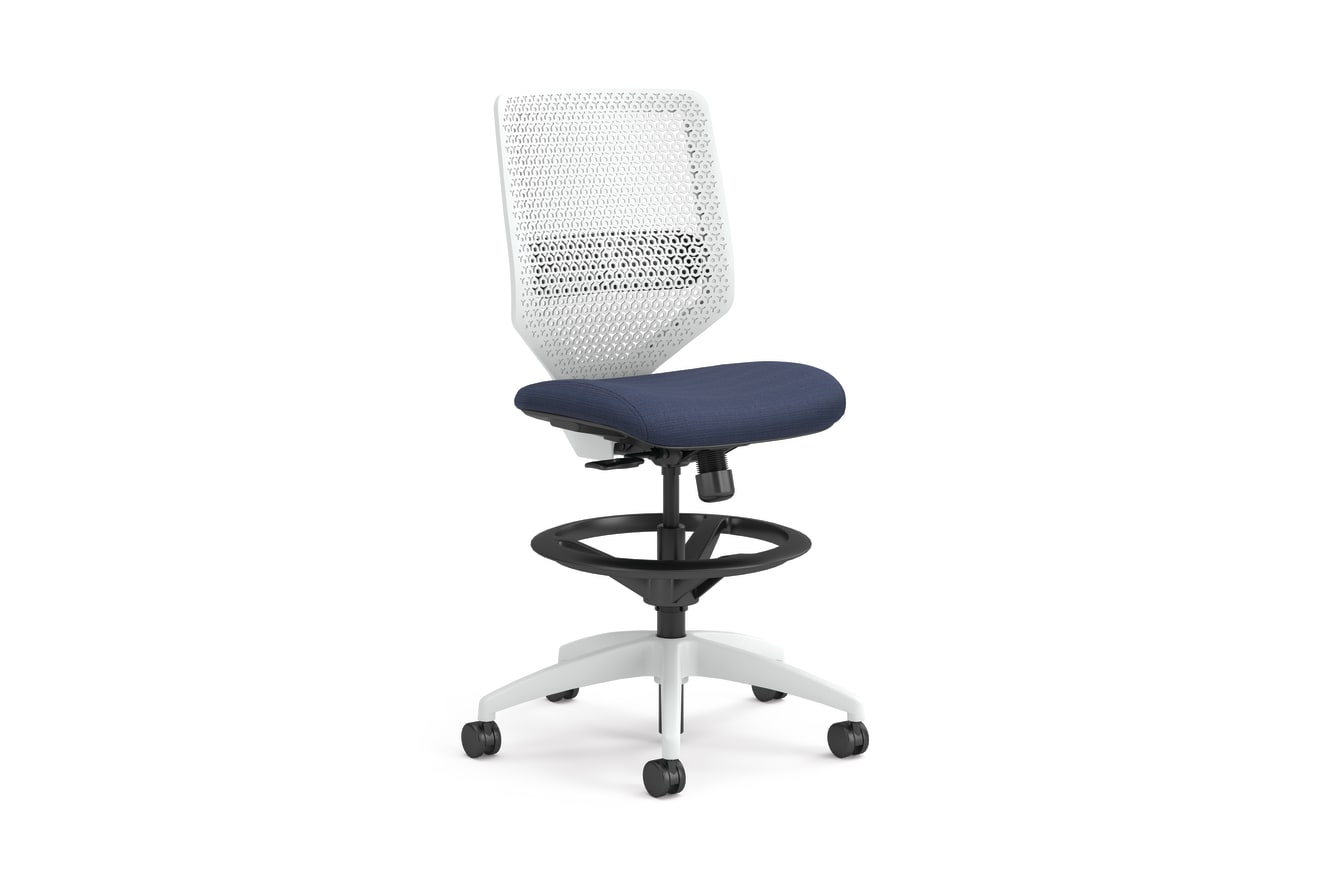 Solve ReActiv Back Stool with White Frame