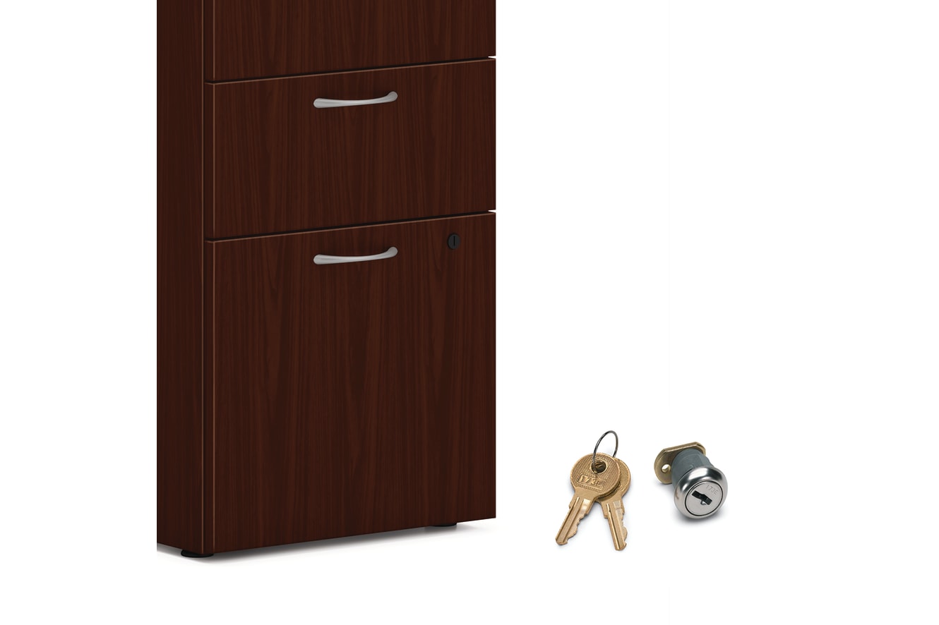 Mod box/box/file pedestal in Traditional Mahogany