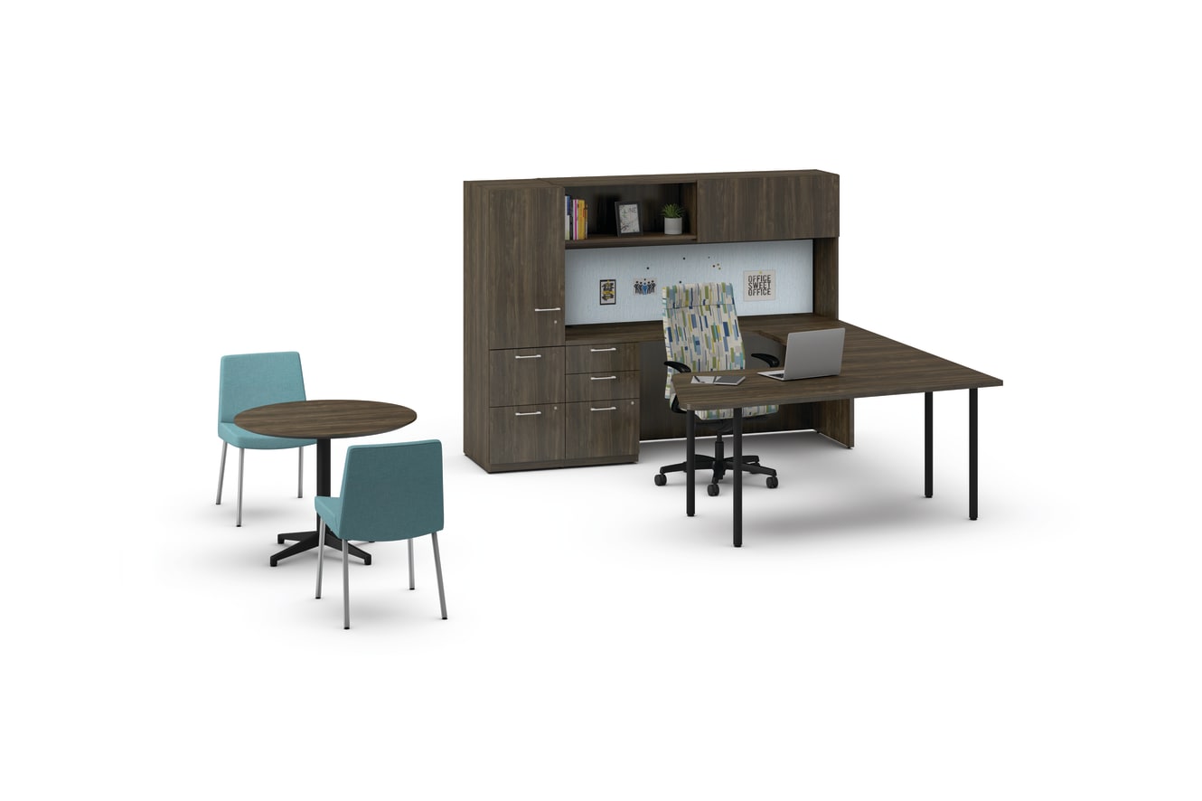 Concinnity Desking with Ignition and Flock Seating and Preside Tables.