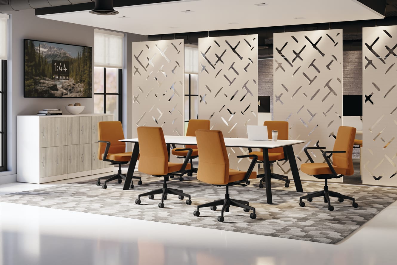Cofi managerial back chairs with Preside table.