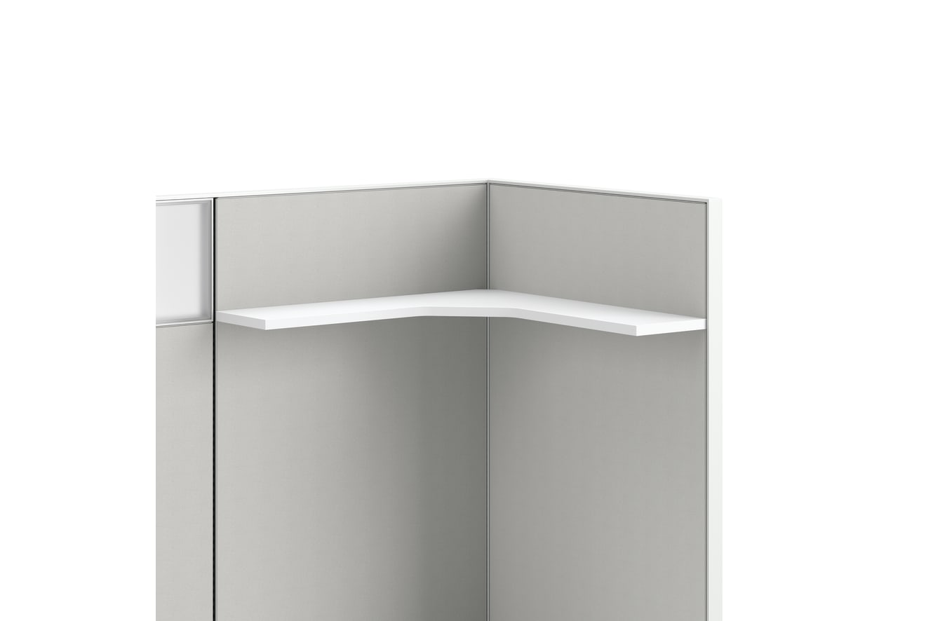 Systems corner shelf