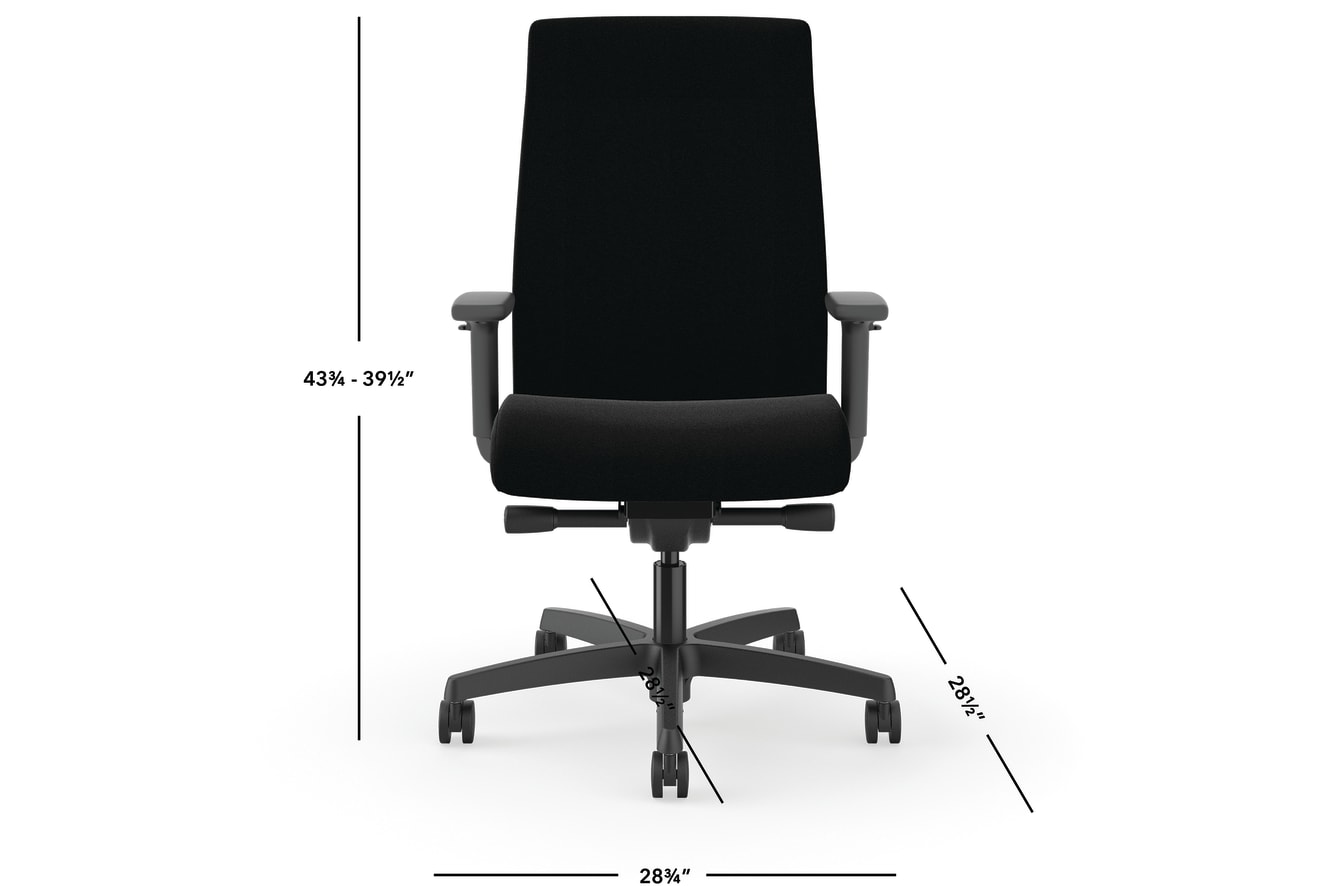 Ignition task chair in Black with Black mesh and frame