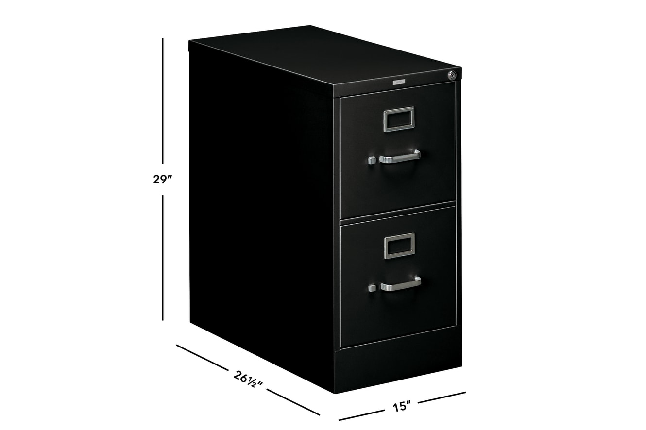 300 Series 2-drawer vertical file cabinet in Black
