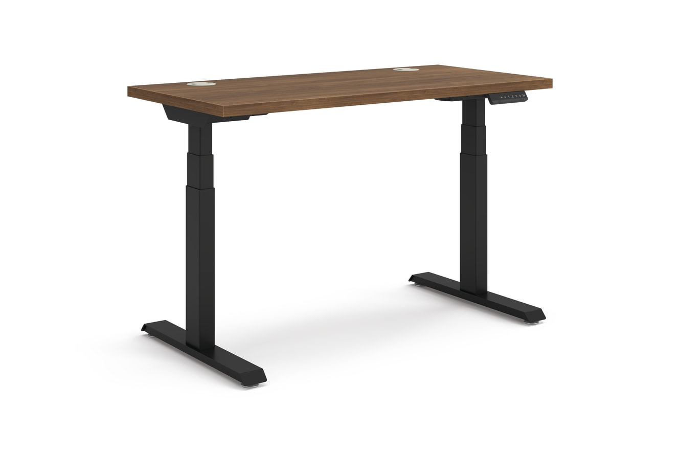 Coordinate Height Adjustable Table in Pinnacle Top and Black Base