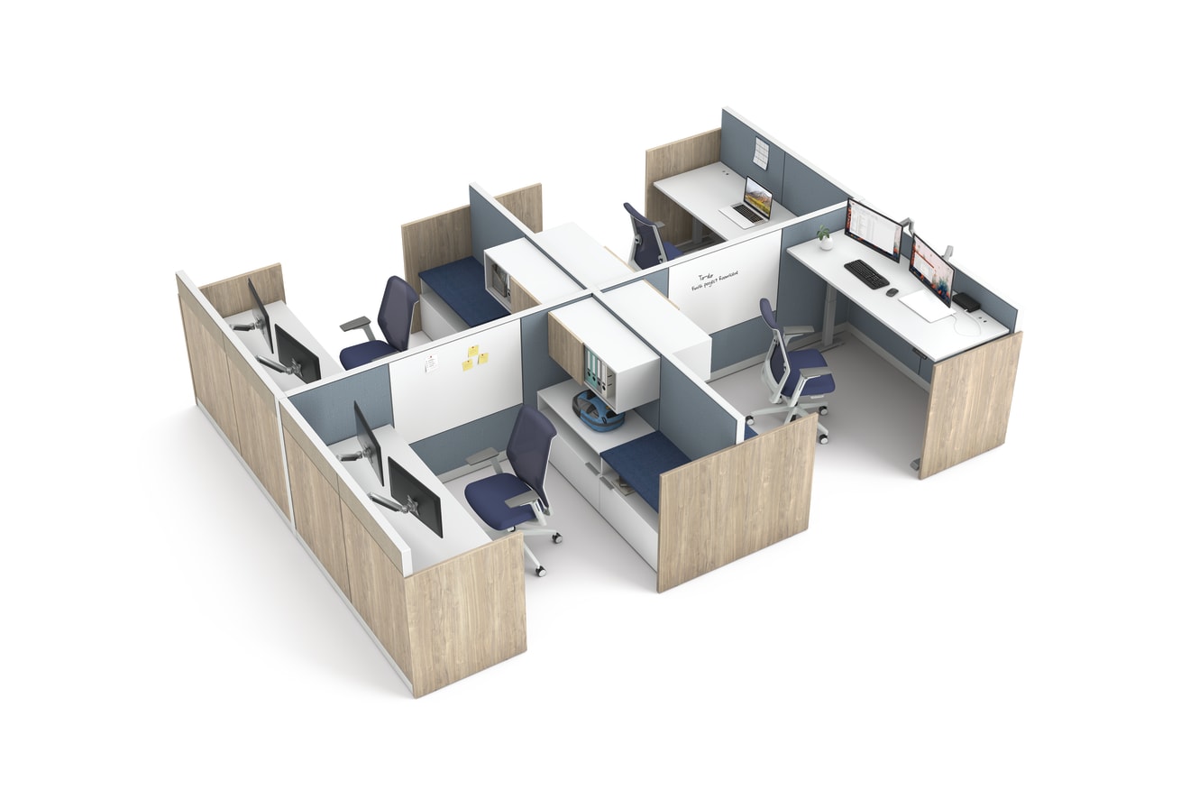 Abound workstation with Cipher seating