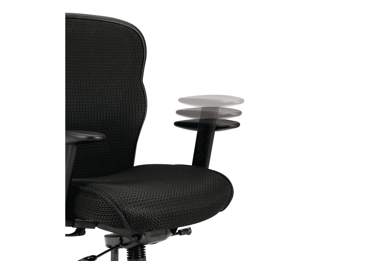 Wave mesh task chair in Black
