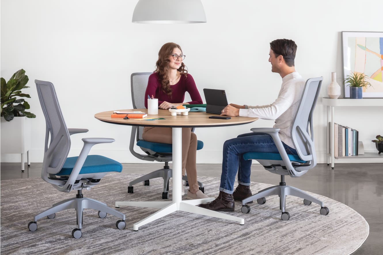 Flexion Seating, Preside round conference table, Sculpt Table