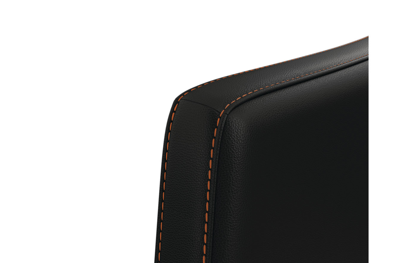 Cofi chair Orange stitch detail