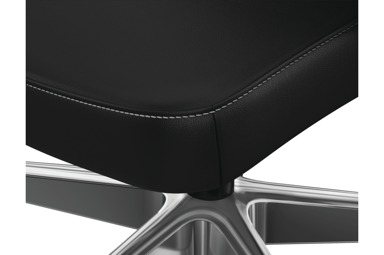 Cofi chair Light Gray seat stitch detail