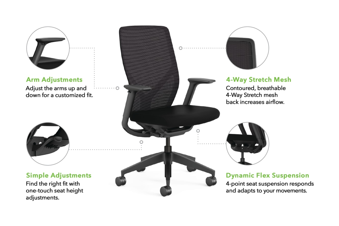 Flexion task chair