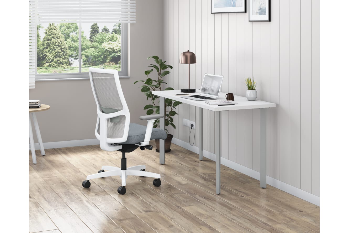 Ignition mesh task chair with Coze desk in home office