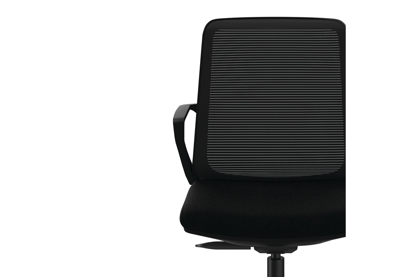Cliq task chair in Black with Black frame