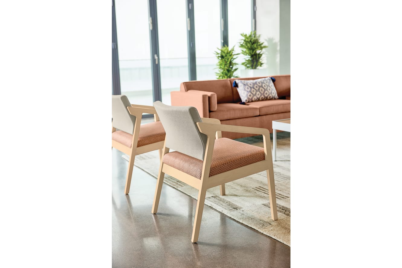 Confer chair with West Hill sofa  