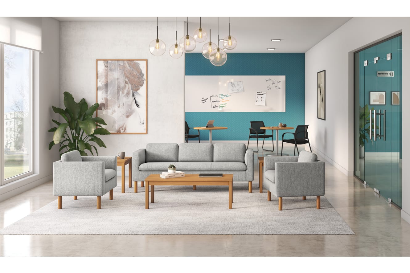 Parkwyn Lounge with HON Occasional Tables, Between Tables and Ignition Chairs.
