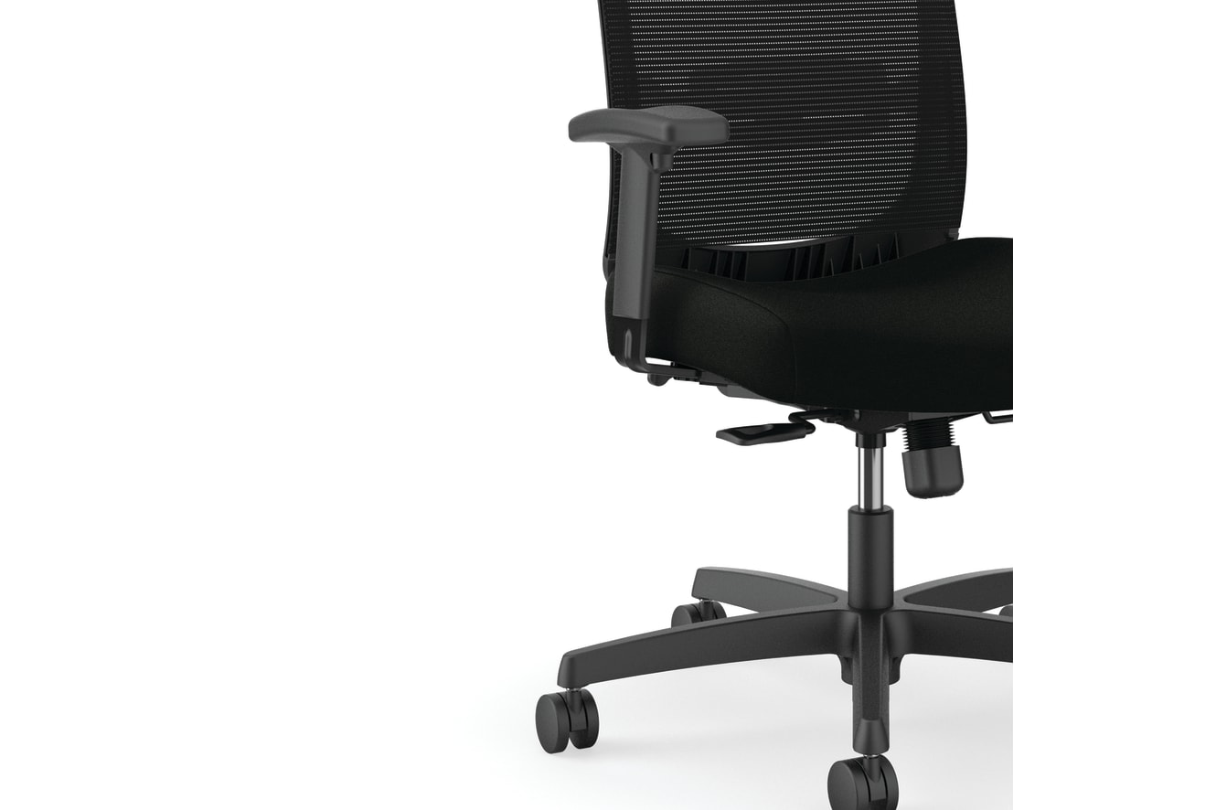 Convergence mesh task chair in Black vinyl