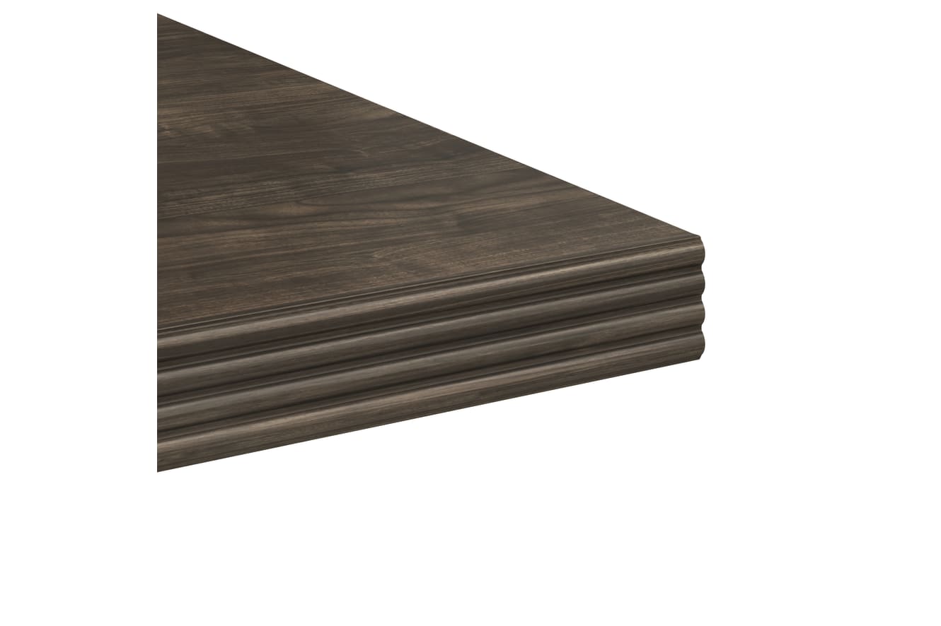 HON desks beaded edge in Florence Walnut.