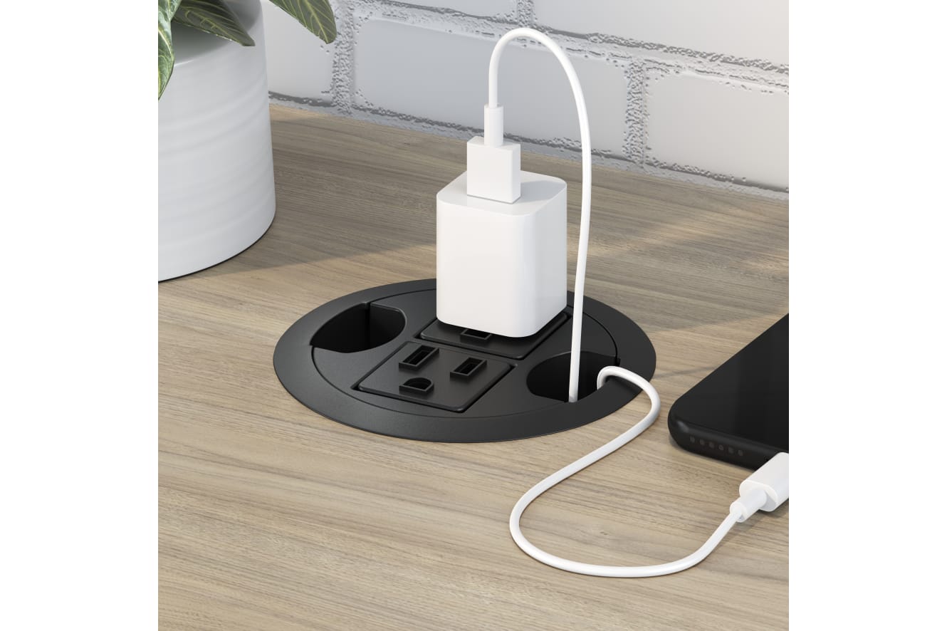3” Round Power Grommet in Black