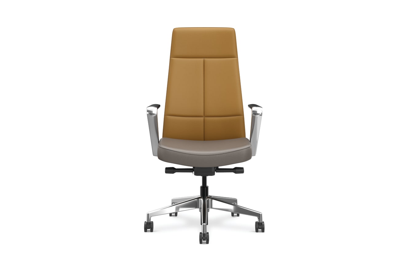 Cofi executive high-bacl chair with quilt stitch shown in leather