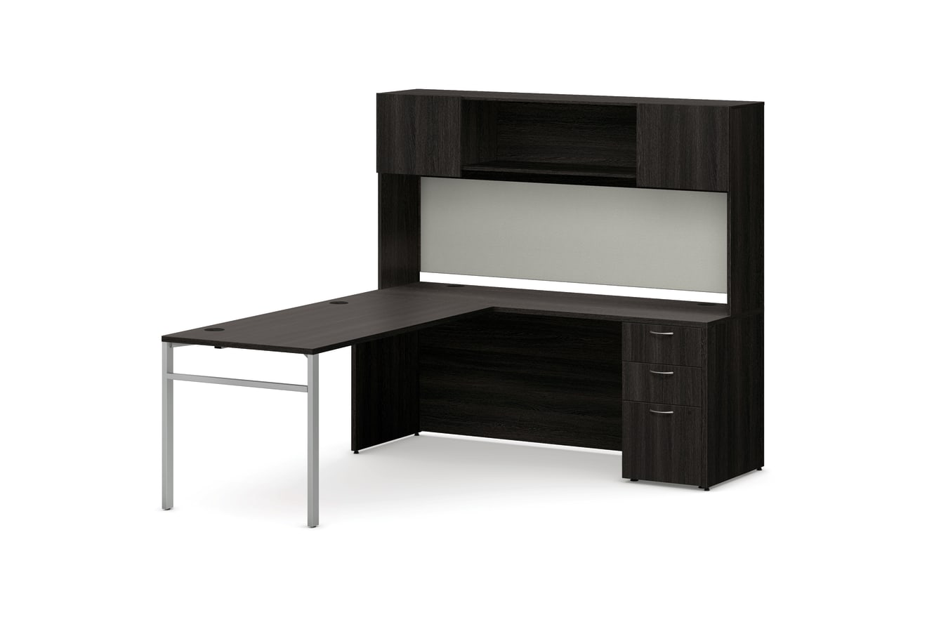 Mod l-station desk with storage