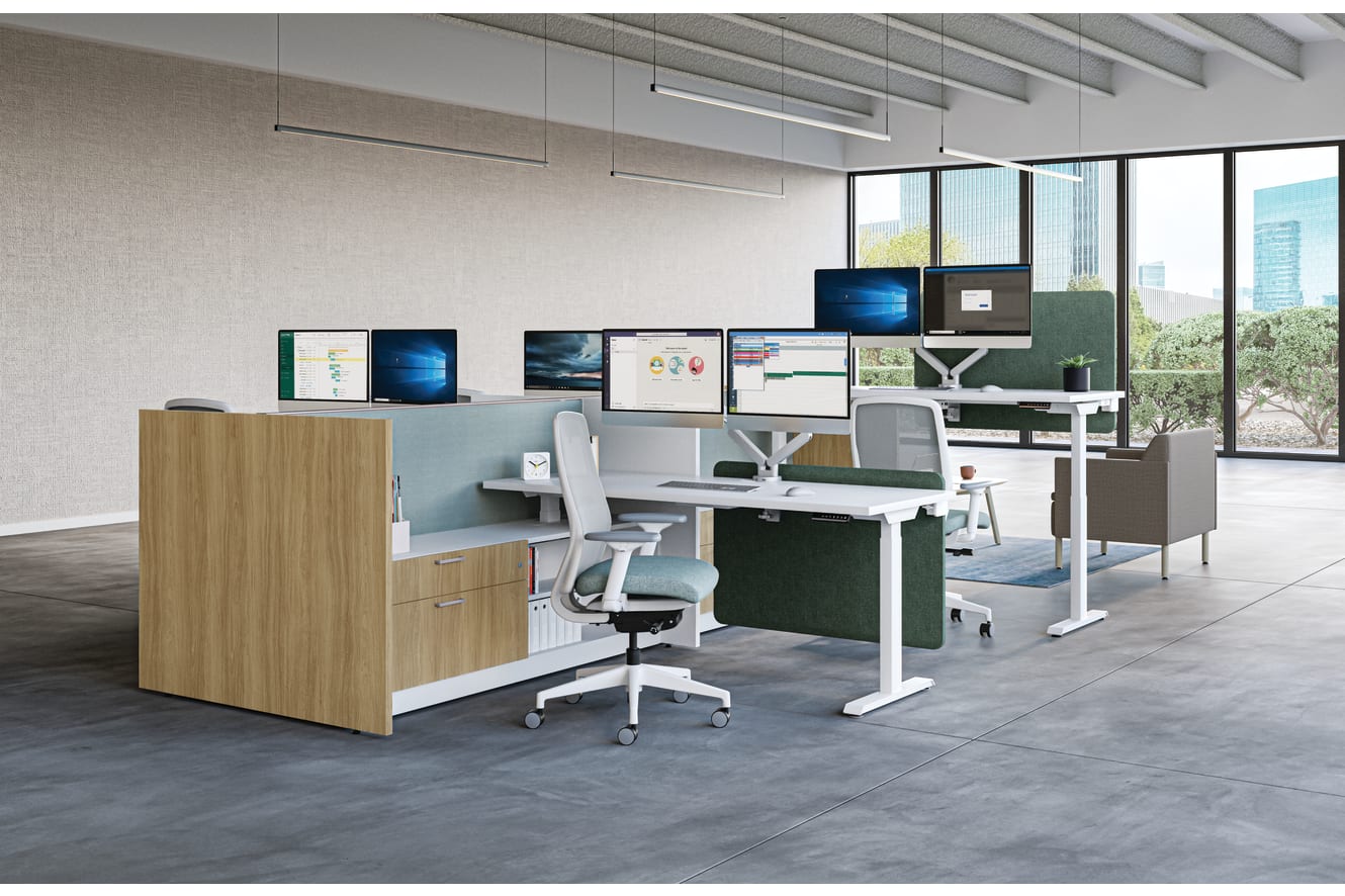 Accelerate with Coordinate Desks and Nucleus Seating.