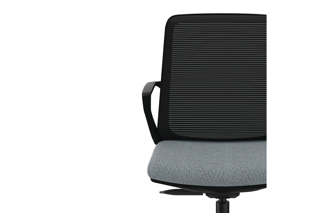 Cliq task chair in Gray with Black frame