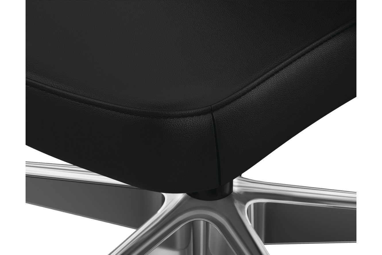 Cofi chair Black seat stitch detail