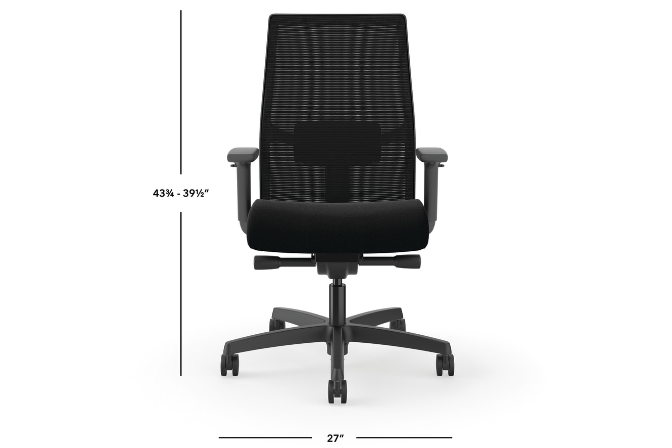 Ignition task chair in Black with Black mesh and frame