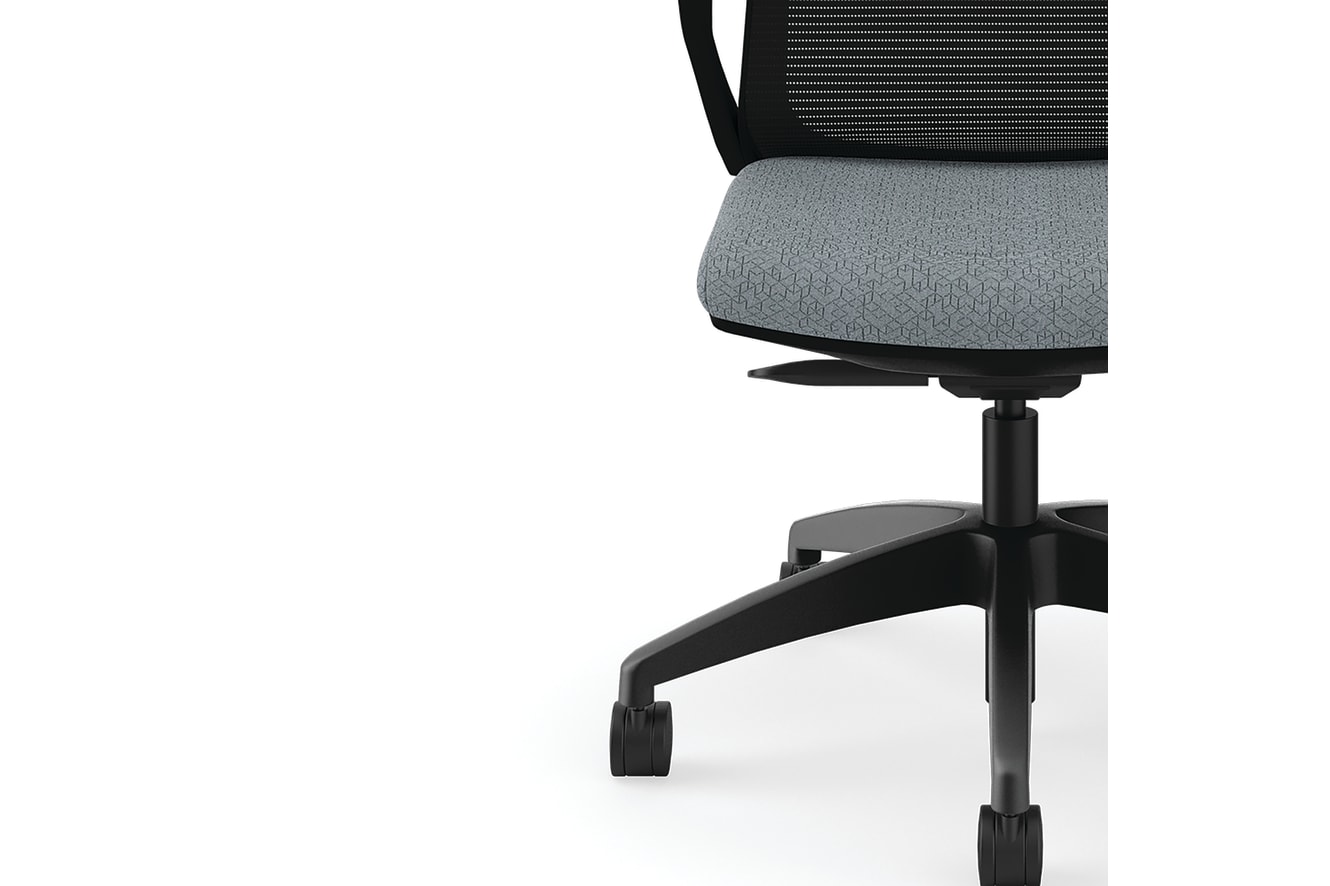 Cliq task chair in Gray with Black frame