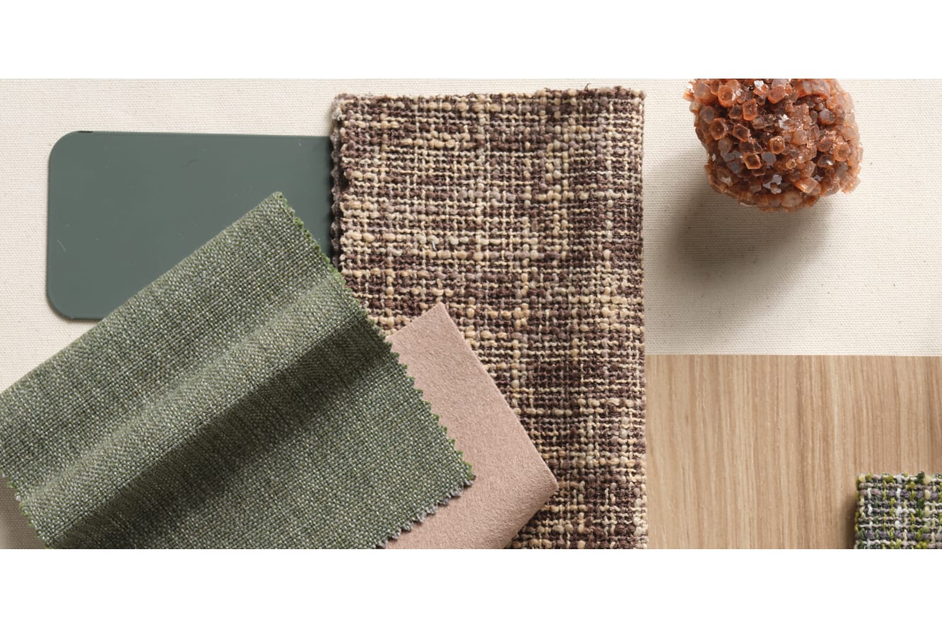 HON Palette image featuring fabrics and finishes