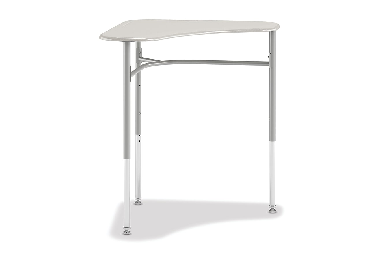 Smartlink adjustable height student desk in White