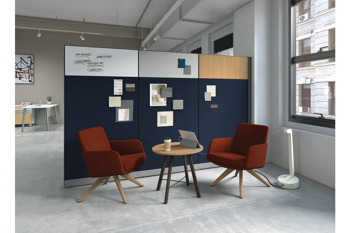 Abound panels with Mav seating and Scramble table