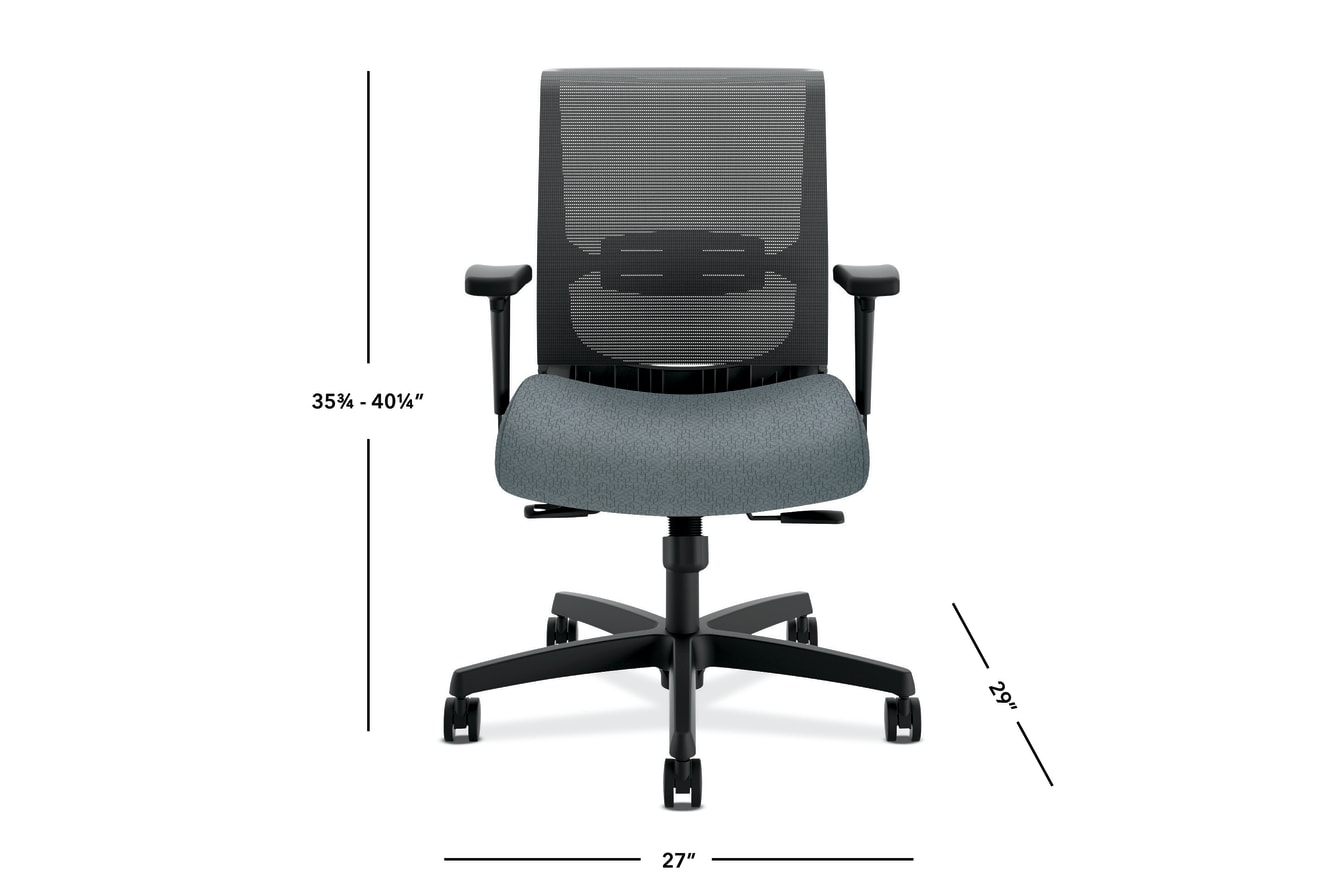 Convergence task chair in Basalt with Black mesh and frame