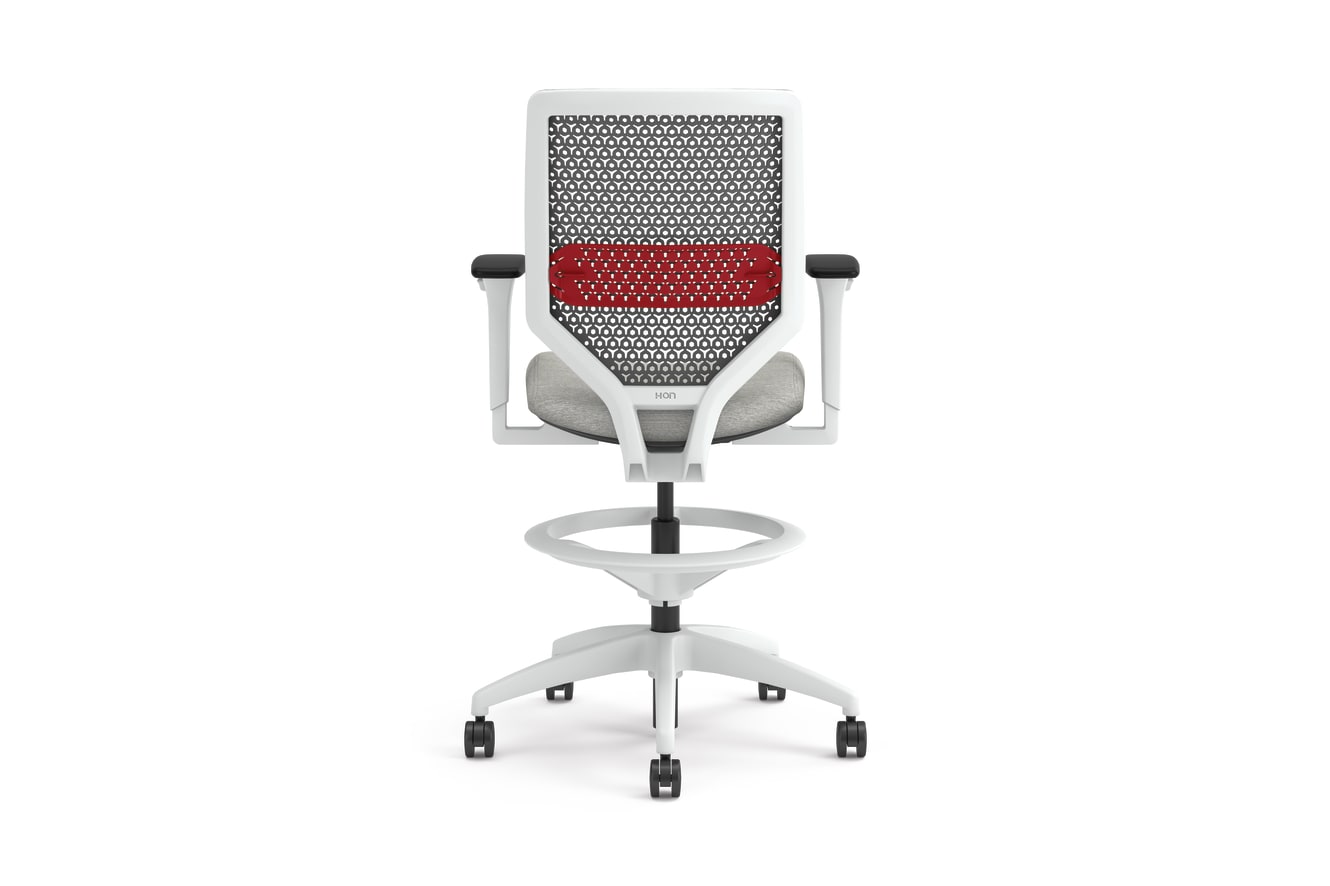 Solve ReActiv Back Stool with White Frame