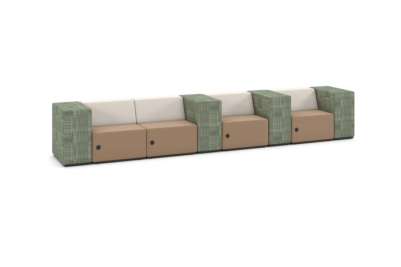 Tangram individual seating vignette.
