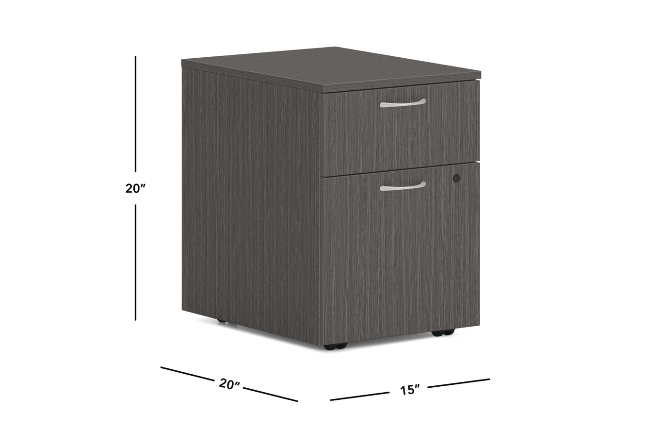 Mod mobile pedestal in LSL1 Sterling Ash