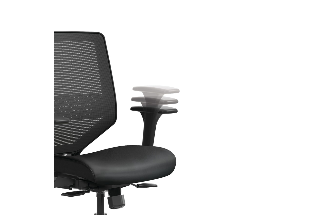 Solve mesh task chair in Black vinyl