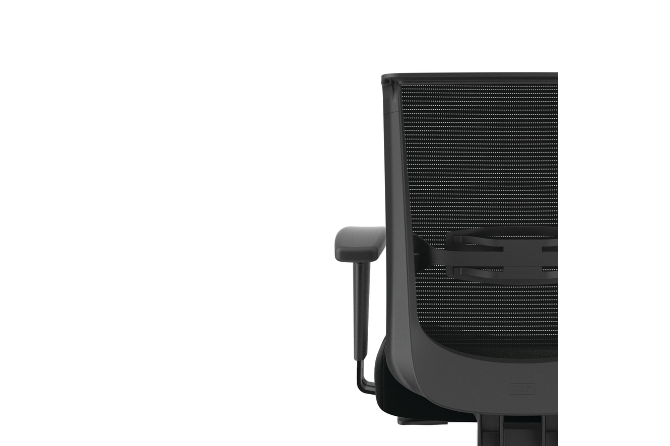 Convergence mesh task chair in Black vinyl