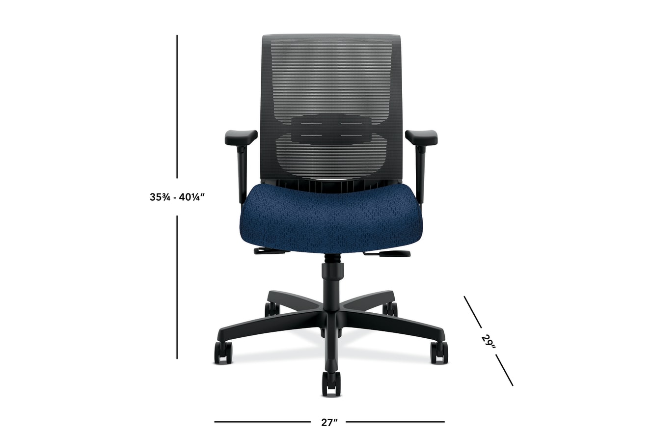 Convergence task chair in Navy with Black mesh and frame