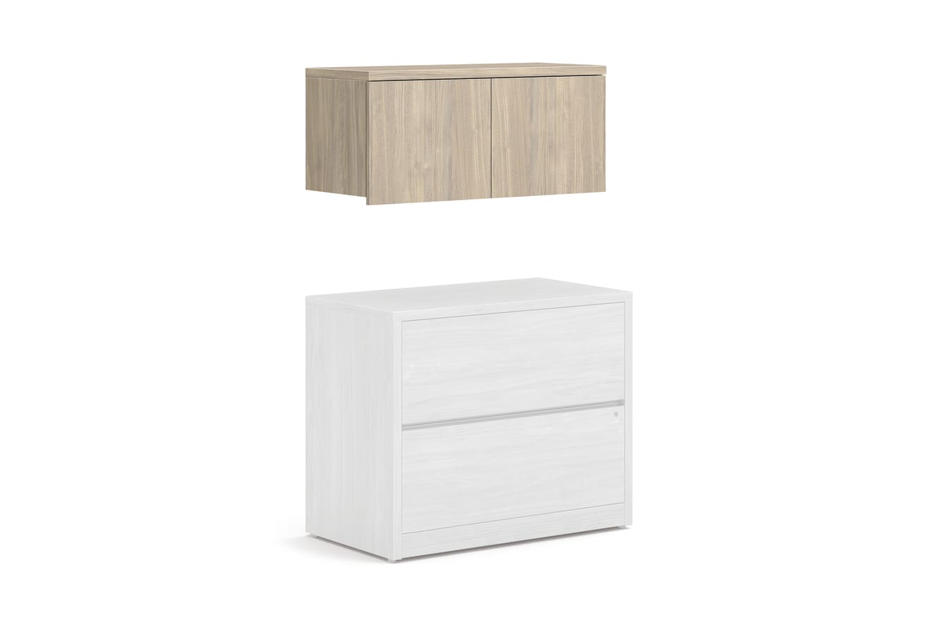 10500 Series wall-mounted storage with laminate doors