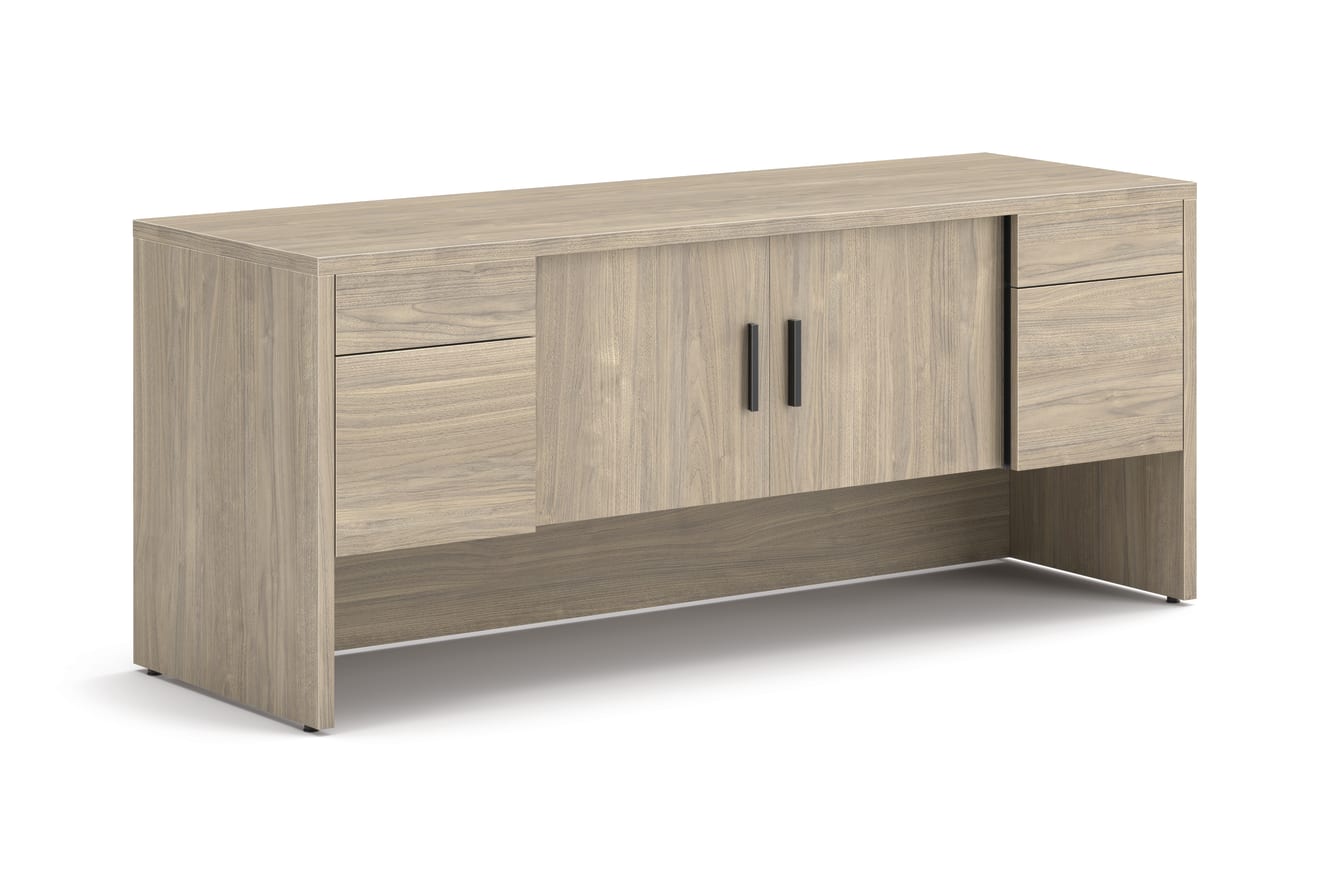 10500 Series credenza with doors and 3/4 pedestals