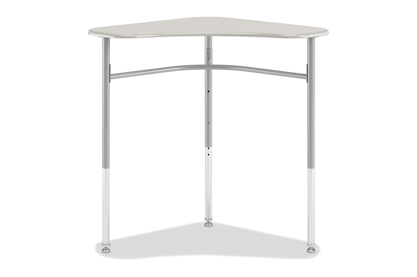 Smartlink adjustable height student desk in White