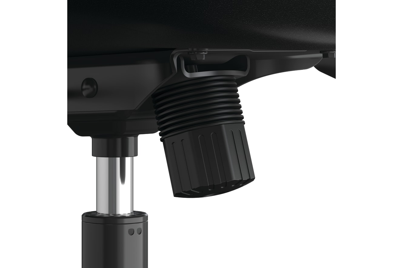 Prominent chair control lever