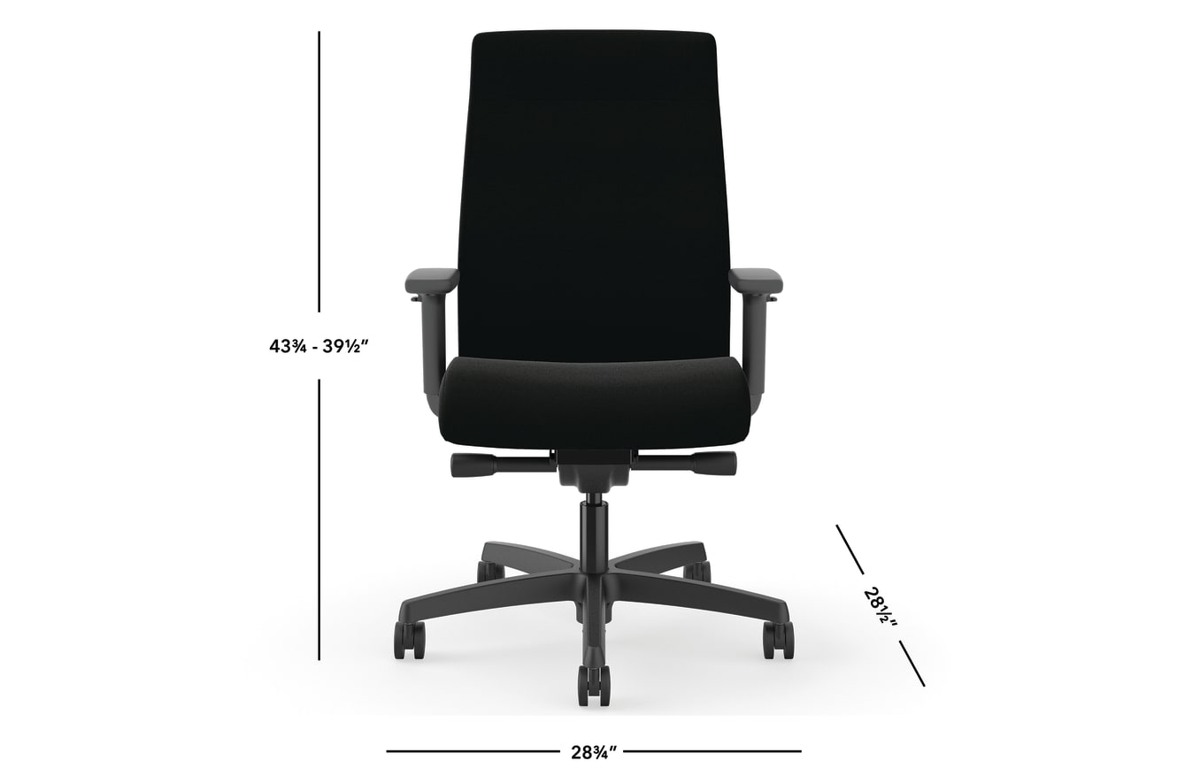 Ignition guest chair in Black with Black mesh and frame