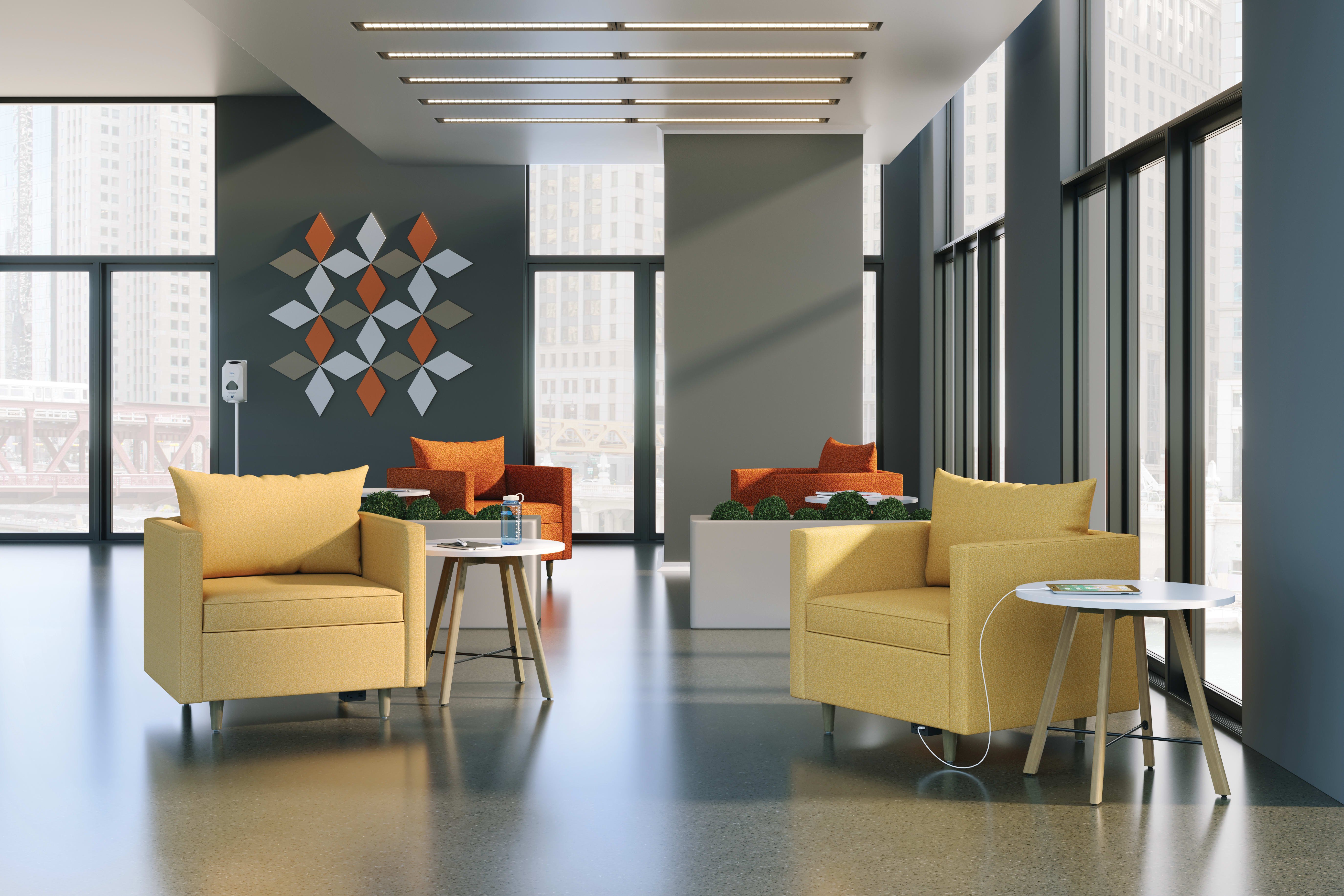 West Hill chairs in open setting separated to social distancing guidelines.