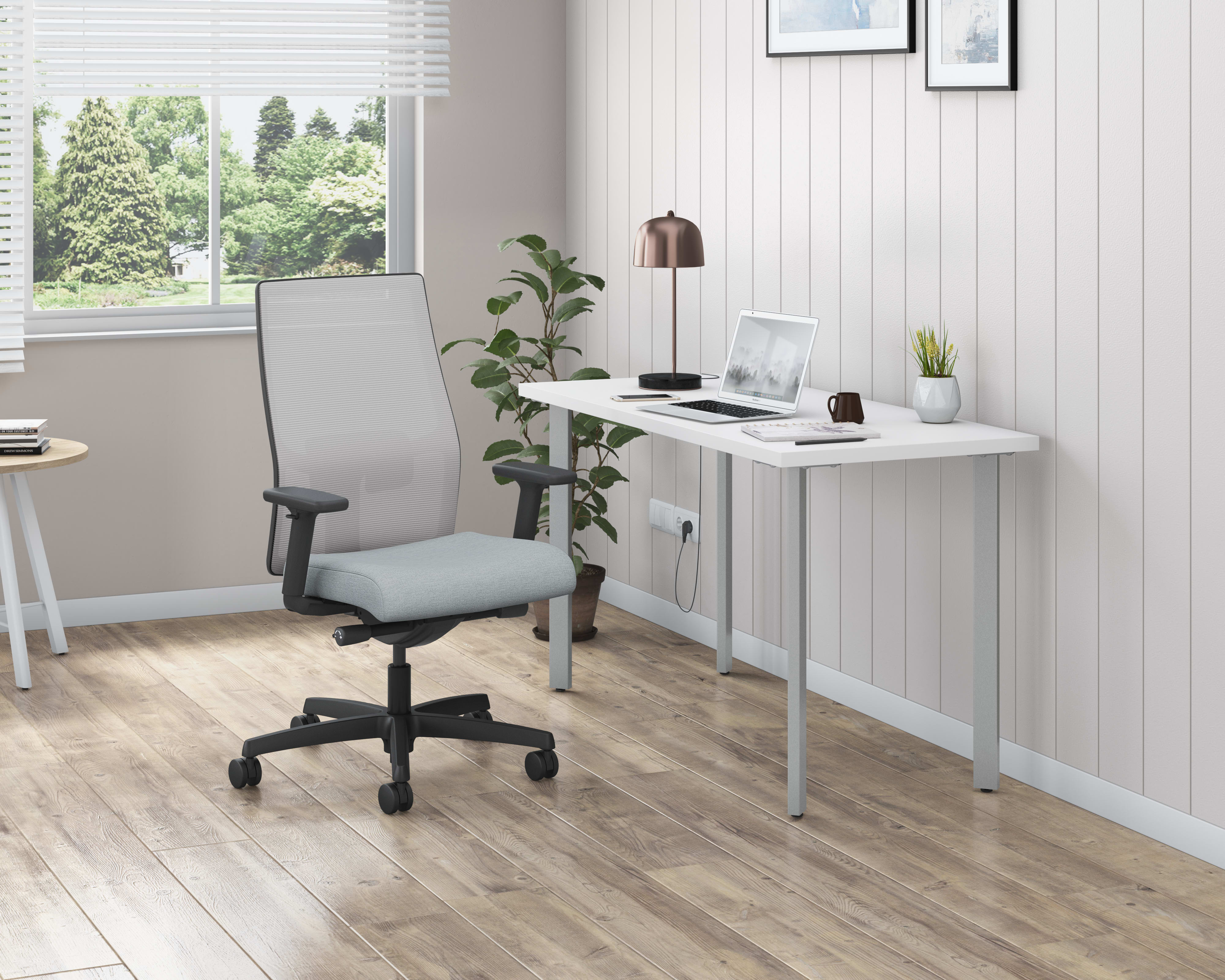 Ignition mesh task chair with Coze desk in home office