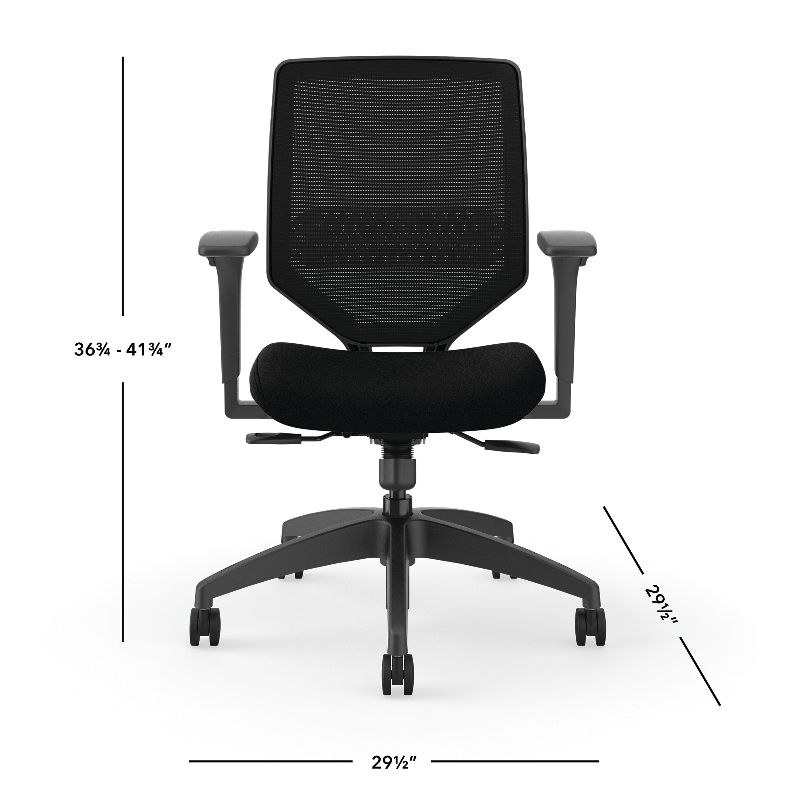 Solve task chair in Black with Black mesh and frame