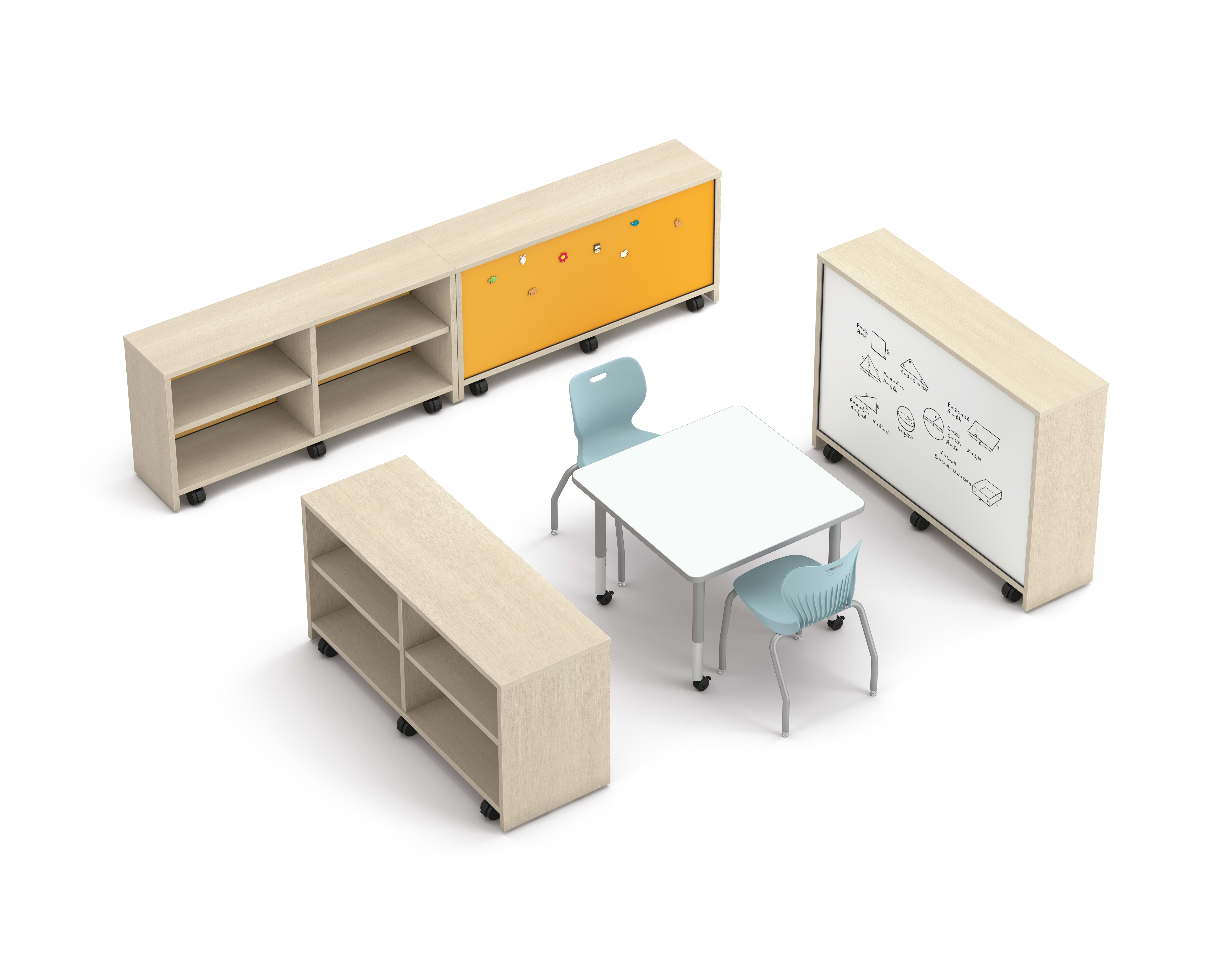 Storyline storage with SmartLink seating and Build table.