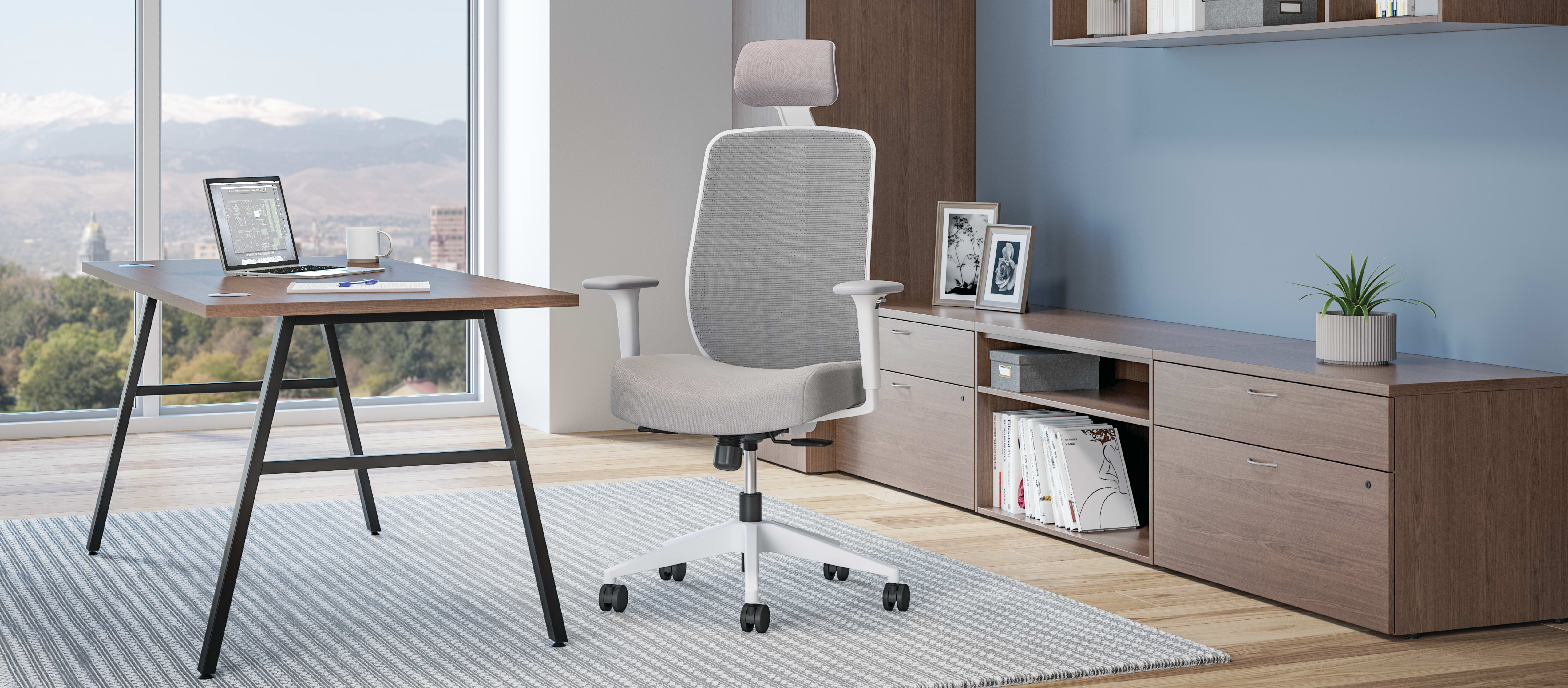Altern mesh mid-back chair in private office.